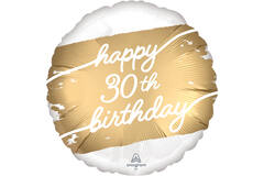 Foil balloon - "Happy 30th Birthday" - 45 cm